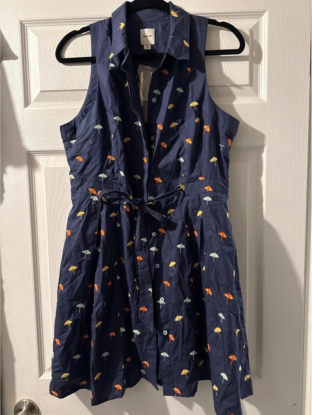 Anthropologie Maeve sleeveless mini shirt dress